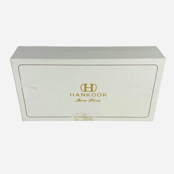 Hankook Bone China England Original Tech Teacup Saucers 2 Sets Korea NIB Floral - Picture 3 of 16